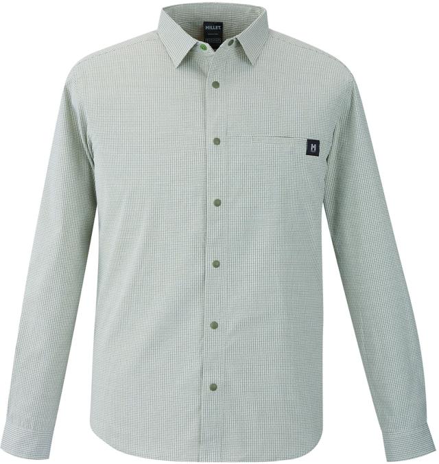 ミレー MILLET アウトドア IB CHECK SHIRT LS M シャツ 長袖 軽量 防虫機能 速乾 接触忌避剤 ペルメトリン インセクトバリヤー 虫を寄せ付けにくい 夏 ポリエステル  MIV03194