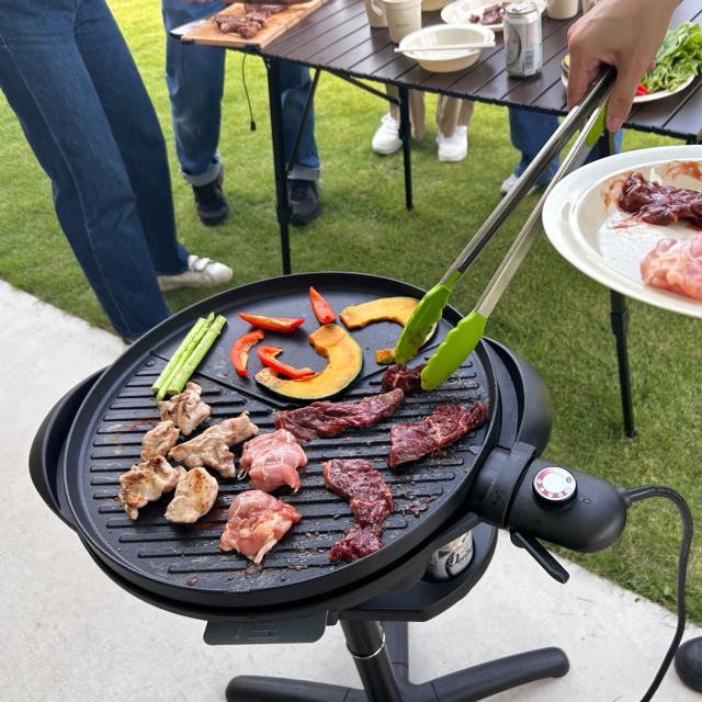 ロゴス LOGOS アウトドア 野電 エレキャン ファミリーエレグリル コンロ 電気式 エレキ 火おこし不要 スタンド 卓上 サーモスタット バーベキュー 料理 クッキング キャンプ レジャー 81060002