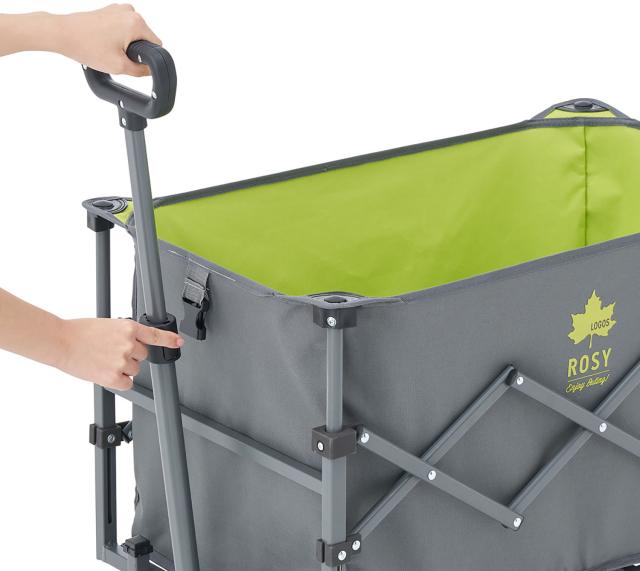 ロゴス LOGOS アウトドア ROSY ワゴンカート キャリー 大容量 深め 高耐荷重 折り畳み 収納 車載 キャンプ レジャー バーベキュー ピクニック 買い出し イベント 観戦 屋外 84720748