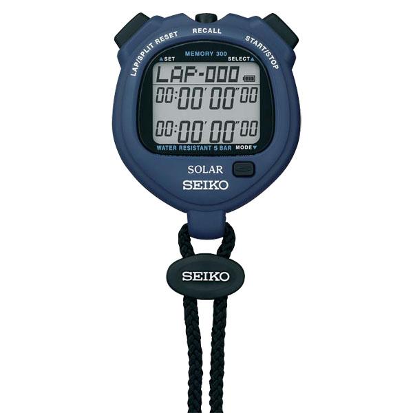 セイコー SEIKO SOLER STANDARD ブルー 体育 競技一般用 ストップウオッチ ソーラー充電 タイマー 計測 ラップタイム スプリット 二段表示 サウンドオフ機能  SVAJ005