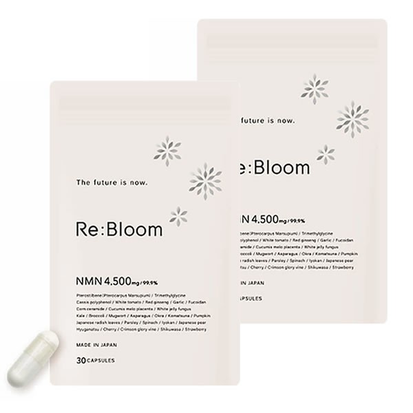 NMN サプリ サプリメント Re:Bloom 4500mg 高配合 60カプセル 純国産 高純度99.9％以上 国内工場製造 aplod公式