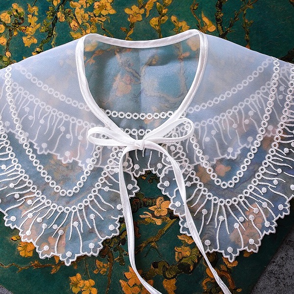 つけ襟 付け襟 オーガンジーレースビッグカラー つけ襟 Made In Sister Jo つけ襟コレクションの通販はau Pay マーケット Sister Jo