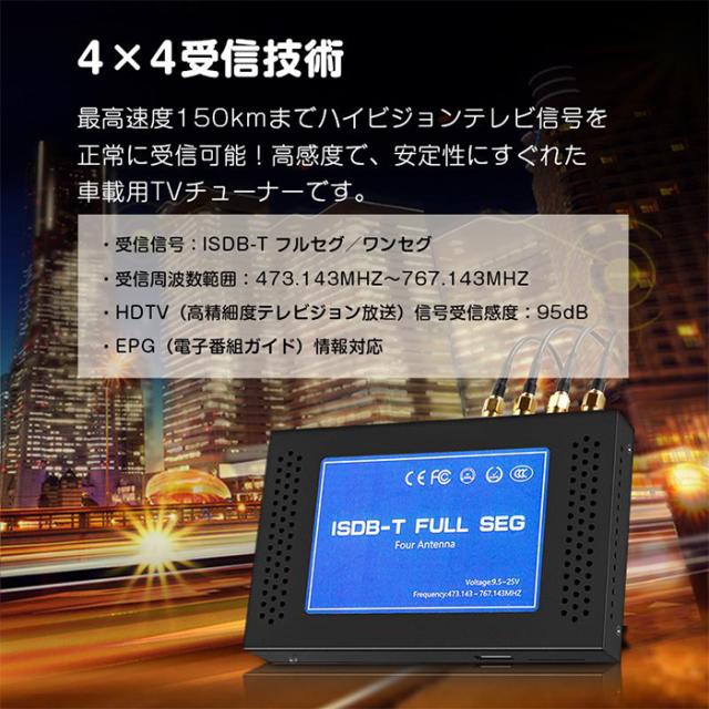 A500 EONON 地デジチューナー 4×4フルセグチューナー HDMI 自動切換