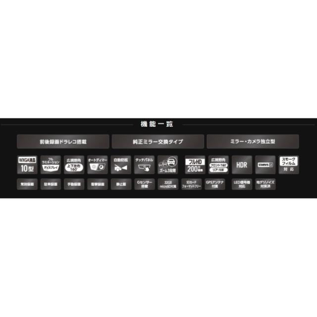DVR-DM1046A-OC アルパイン ドライブレコーダー搭載10型デジタルミラー 車外用リアカメラ_1