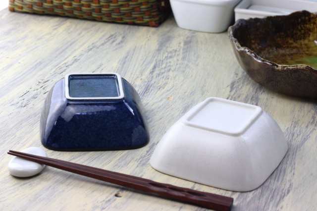 白結晶と窯変紺 長角小鉢 13cm お取り寄せ 日本製 美濃焼 小鉢