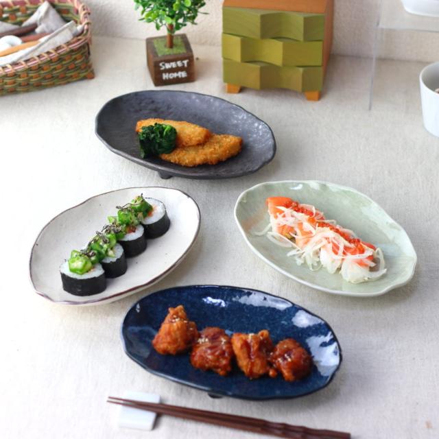 美しい魚の絵柄の陶器皿 （やちむん 沖縄 壼屋焼 陶眞窯 角皿 魚