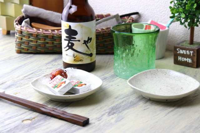 白かいらぎ 小皿 12cm 日本製 美濃焼 三角35皿 小皿 醤油皿 漬物
