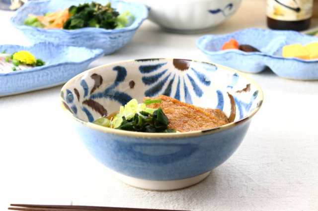 かりゆし 麺鉢 18.4cm 日本製 美濃焼 6.3麺鉢 沖縄ぞば 麺鉢 丼