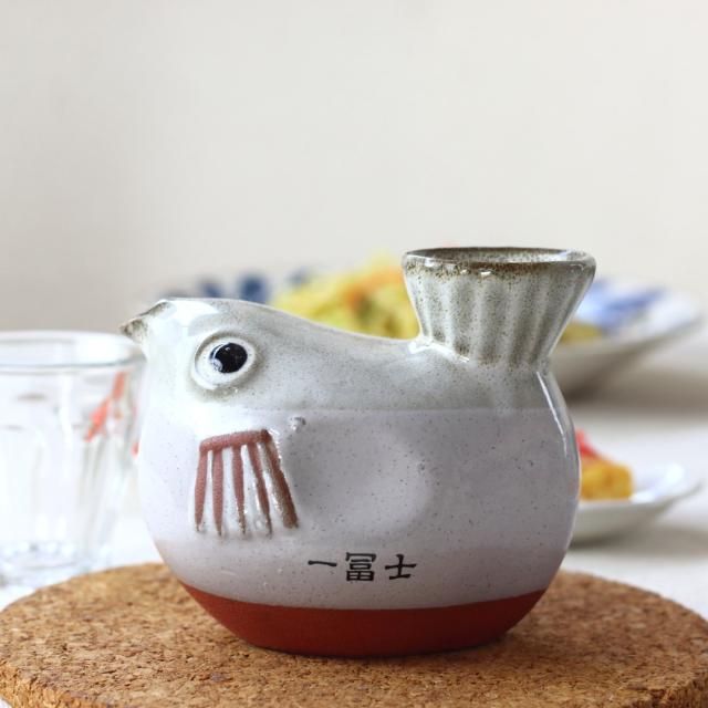 未使用 昭和レトロ ふぐの徳利 ふぐ酒器 ヒレ酒 熱燗 おおきかっ 