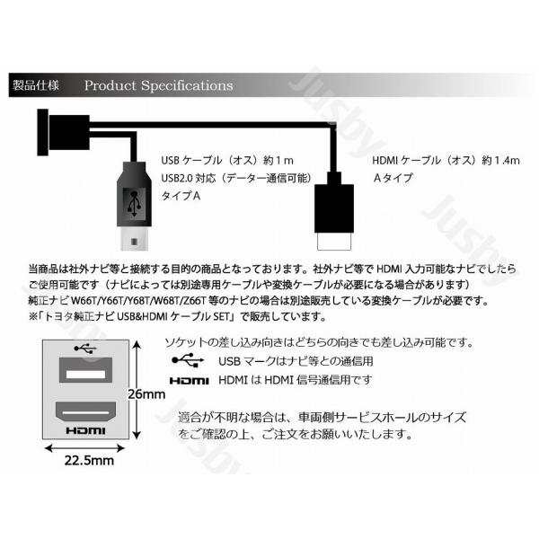 トヨタ用 USB HDMIソケット プリウス後期/ランクル/RAV4/ヤリス/クロス 他） ケーブル アダプタKIT iPod対応USB入力端子  パーツアクセサリーソケットの通販はau PAY マーケット - 株式会社ジャスビー | au PAY マーケット－通販サイト