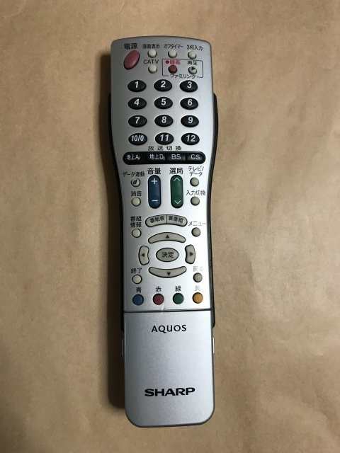 中古)SHARP シャープ純正品 アクオス テレビ リモコン GA716WJSA 保障