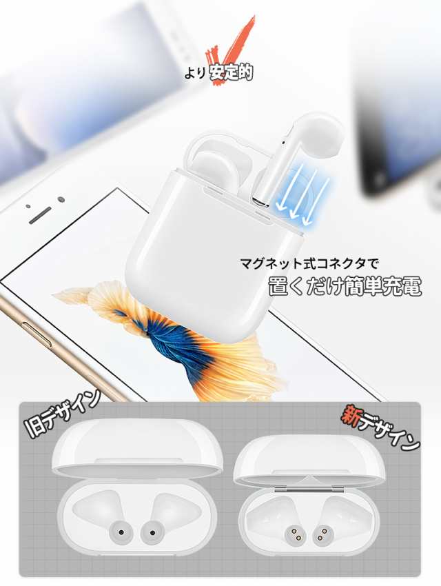 Bluetooth イヤホン ワイヤレス ブルートゥース 両耳 充電ケース付き シンプル 小型 かわいい ヘッドセット イヤフォン 音楽 通話 電話 の通販はau Pay マーケット Moise