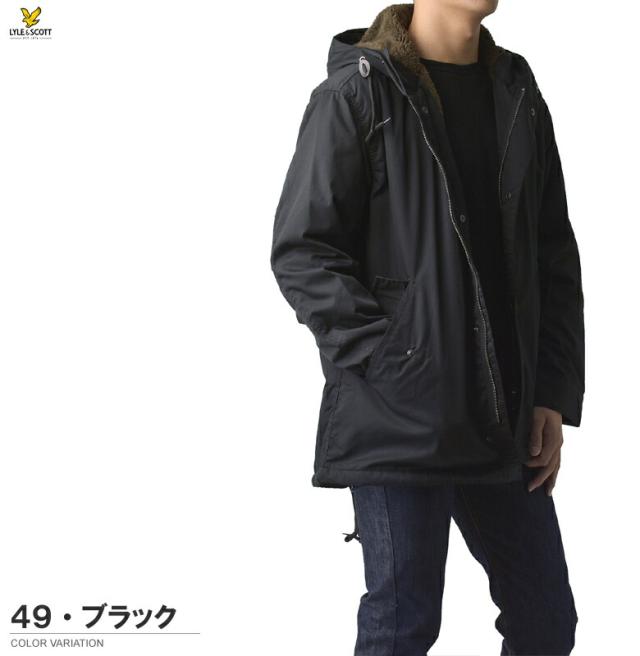 LYLE&SCOTT ライル&スコット メンズ 裏ボア モッズコート ワイドシルエット 中綿 フィッシュテール ミリタリー 正規品【A5K】_3
