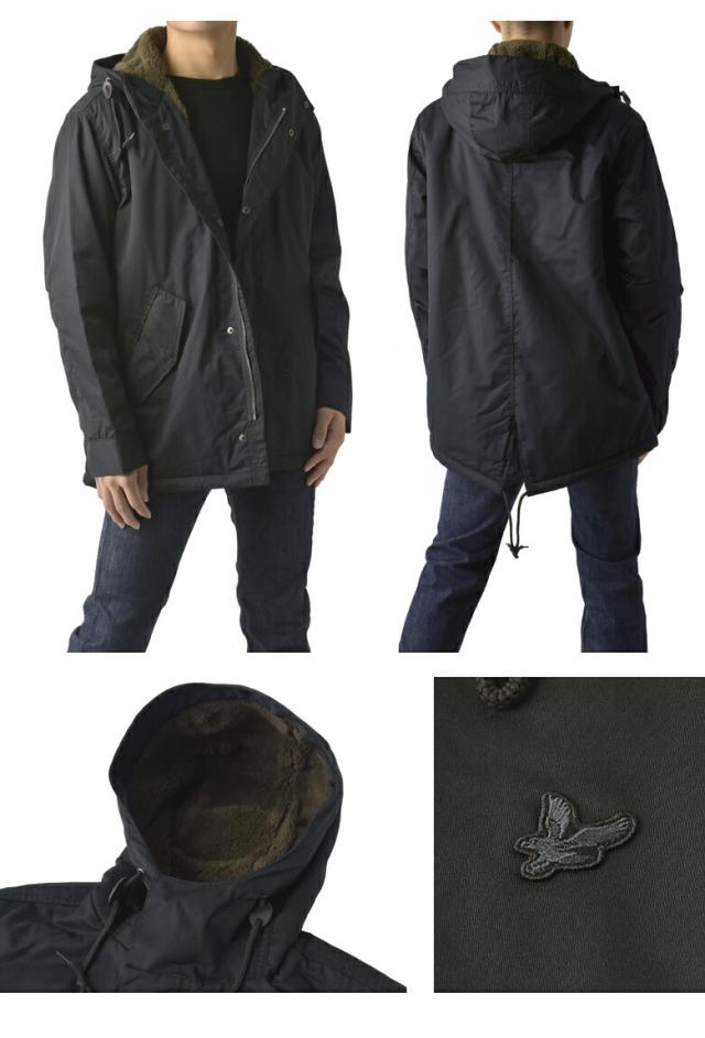 LYLE&SCOTT ライル&スコット メンズ 裏ボア モッズコート ワイドシルエット 中綿 フィッシュテール ミリタリー 正規品【A5K】_4