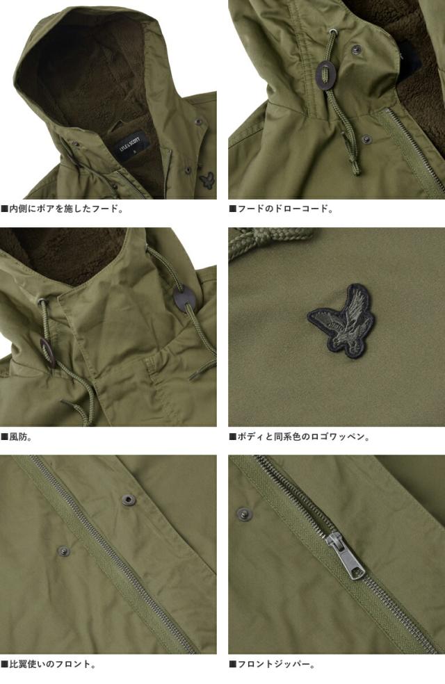 LYLE&SCOTT ライル&スコット メンズ 裏ボア モッズコート ワイドシルエット 中綿 フィッシュテール ミリタリー 正規品【A5K】_6