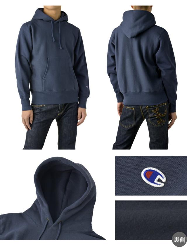 Champion チャンピオン REVERSE WEAVE フーデッドスウェットシャツ プルパーカー プルオーバー フード 裏起毛 11.5oz Terry Fleece 青単タグ アメリカ綿 C3-Y132 正規品【C6J】