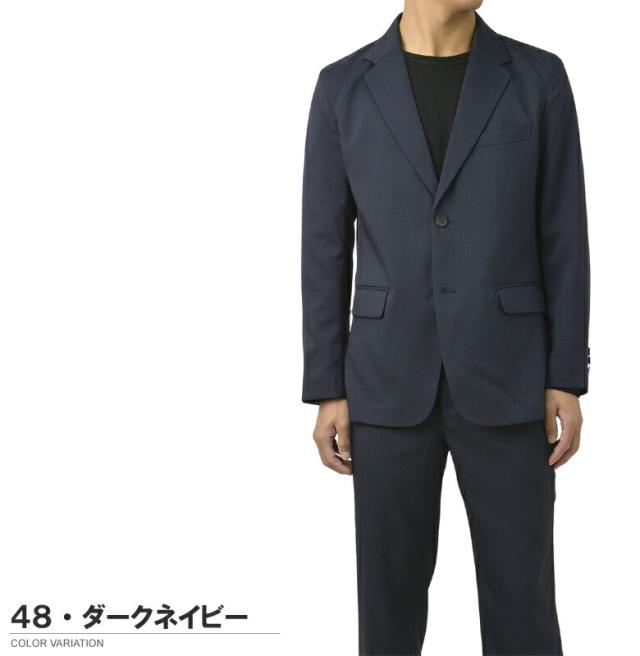 スーツ メンズ セットアップ 洗えるスーツ カジュアルスーツ テーラード ジャケット ノータックパンツ ストレッチ 紳士 ウールライク【A3J】_3