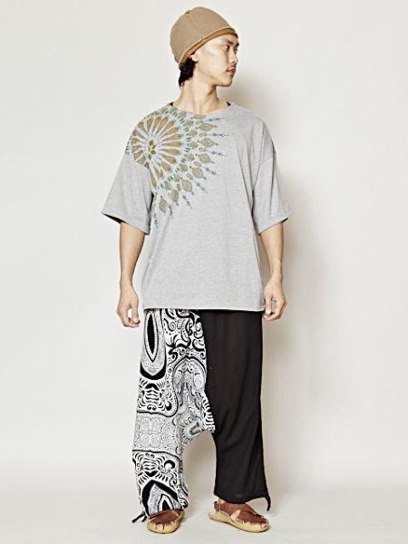 チャイハネ 公式 アシメサルエルパンツ エスニック アジアン ファッション メンズパンツ サロペ Isa 7405の通販はau Pay マーケット チャイハネ