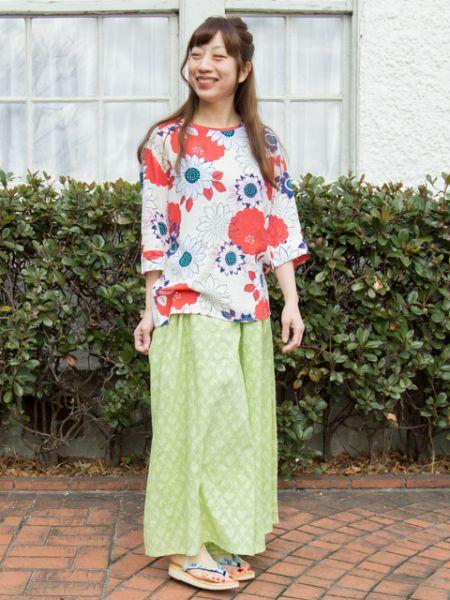 Sale 倭物やカヤ 公式 ダリアｔｏｐ 和柄 和モダン ファッション レディーストップス 7ia 9235の通販はau Pay マーケット チャイハネ