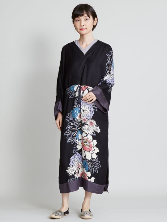 倭物やカヤ 公式 菊牡丹秋ならいワンピース 和柄 和モダン ファッション ワンピース 7ia 0305の通販はau Pay マーケット チャイハネ
