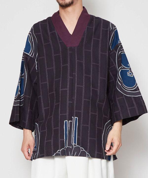 倭物やカヤ 公式 片喰ノ紋メンズｔｏｐ 和柄 和モダン ファッション メンズトップス 7ia 1143の通販はau Pay マーケット チャイハネ