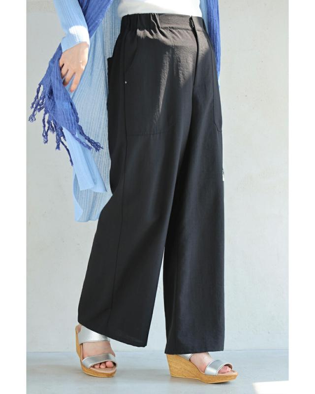 再入荷9月1日 シワになりにくい。快適リネン見えパンツ cawaii