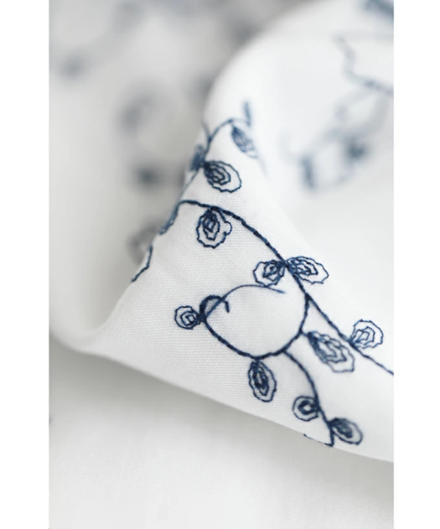 葡萄の蔦刺繍ブラウス w50991 S〜L 2L〜3L cawaii レディース ブラウス