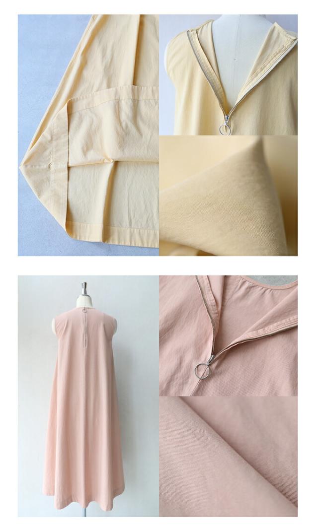 再入荷5月24日 （S~L対応）ほっそりさんの 胸元カバーワンピ fzp00085od cawaii シャーベットカラー パステル ワンピース ロング 春 夏 ノースリーブ 体型カバー マキシ カシュクール カジュアル 無地 シンプル タック デニム リゾート 母の日