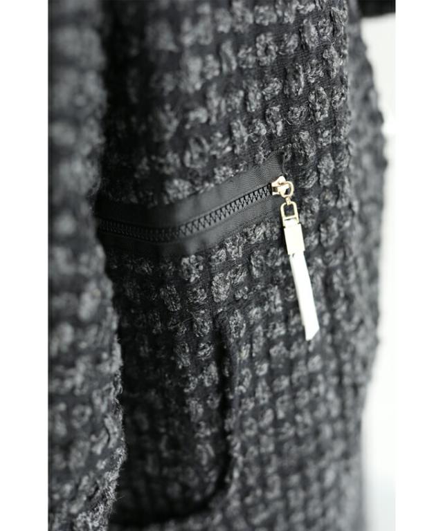 再入荷11月18日 冬新作 冬 w54273 ぽこぽこ柄が浮き立つフェイクポケットミディアムワンピース cawaii レディース ワンピース 膝丈 長袖 ゆったり ロング トップス チュニックワンピース お呼ばれ 通勤 きれいめ ミセス 60代 40代コーデ 50代 30代 冬新作 ワンピース 冬 w54273（S~3L対応） ぽこぽこ柄が浮き立つ