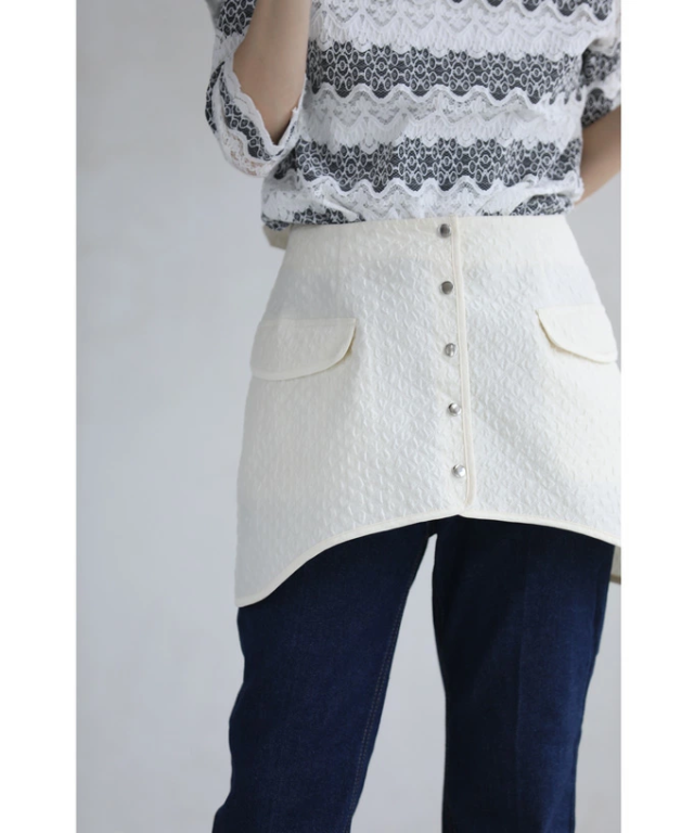 再入荷7月15日 （カバーベルト付き）異素材重なるデザインのアーバン