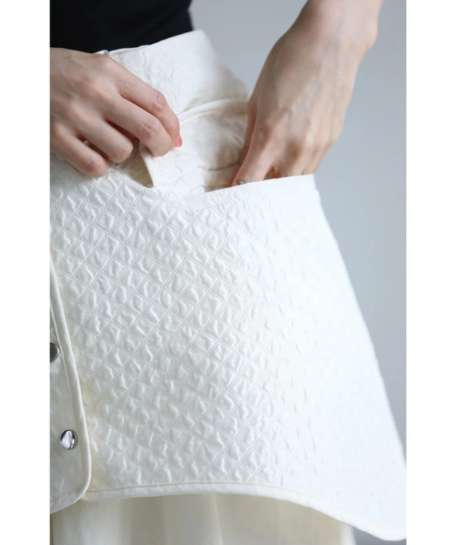 再入荷7月15日 （カバーベルト付き）異素材重なるデザインのアーバン