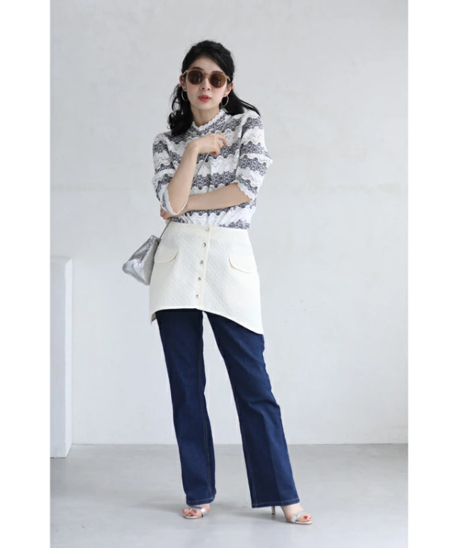 再入荷7月15日 （カバーベルト付き）異素材重なるデザインのアーバン