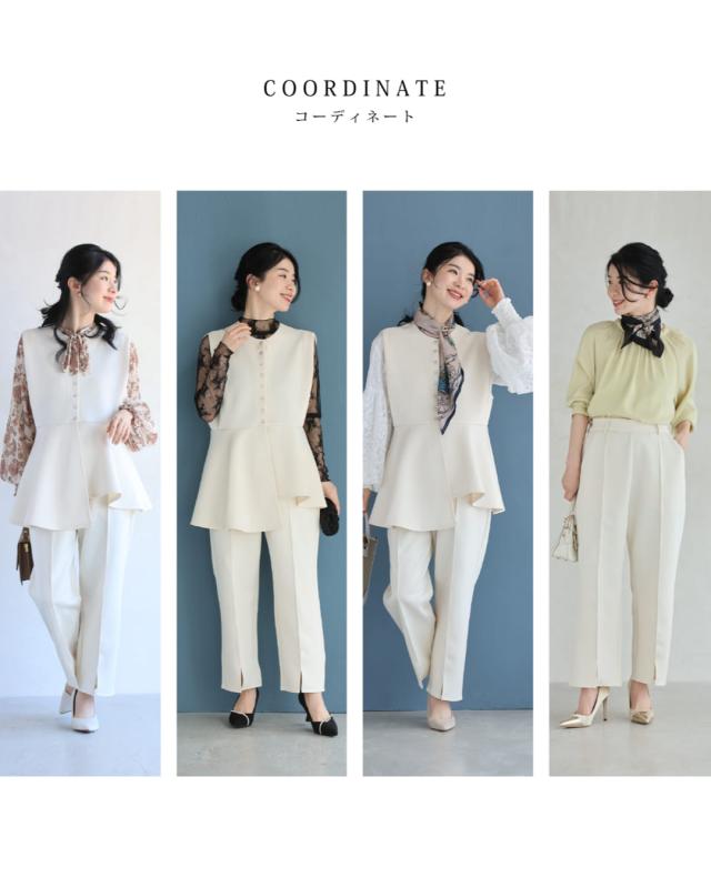 新作2月15日 フロントラインの裾スリットパンツ cawaii fse00090od