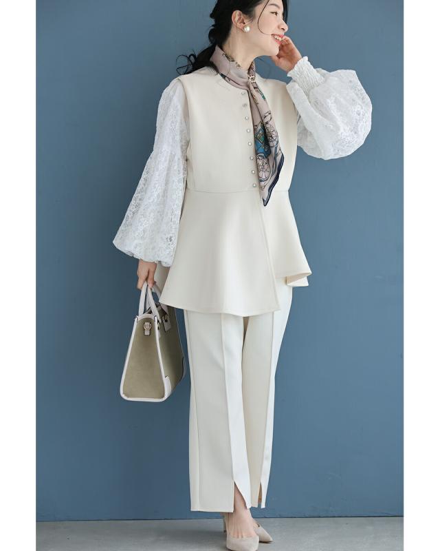 新作2月15日 フロントラインの裾スリットパンツ cawaii fse00090od