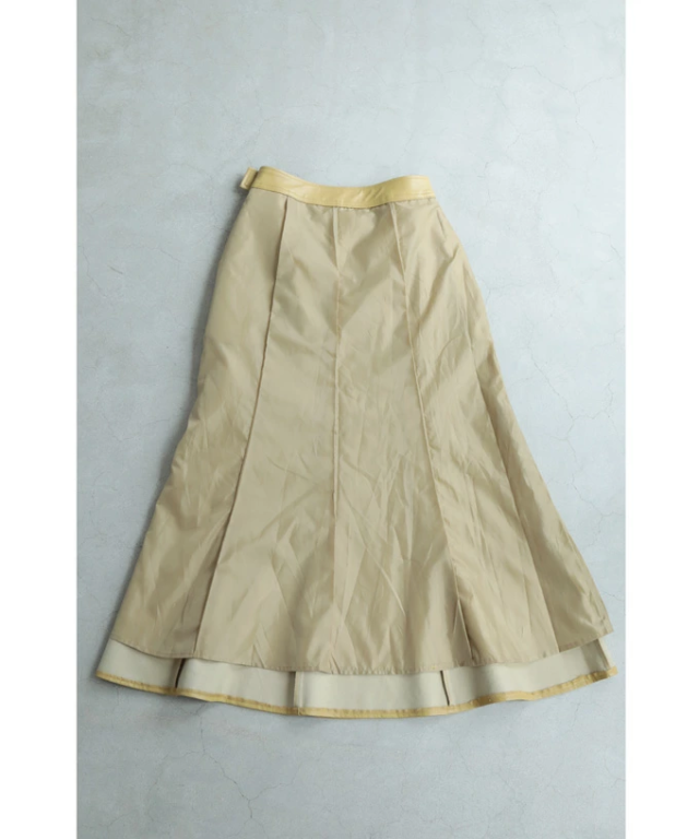 差し色カラーのフェイクレザーミディアムスカート fzp00039od フェイク