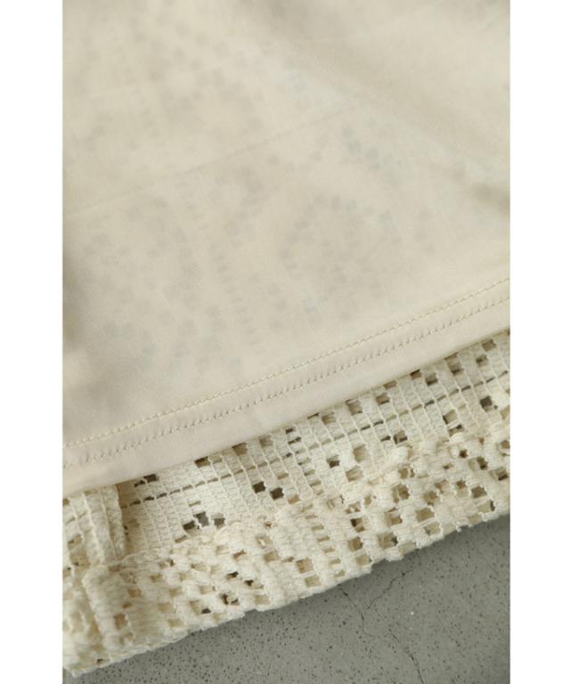 再入荷6月5日 マジョリカタイル風レースワイドパンツ レース ロング