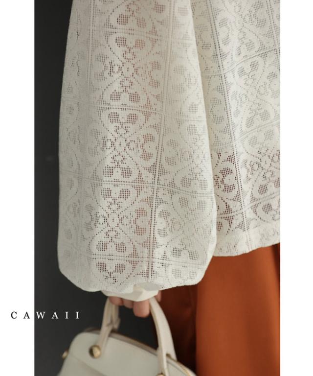 再入荷12月5日 ステンドグラス柄ブロックレースのシアープルオーバートップス cawaii fzp00149od 春 夏 秋 冬 春夏 秋冬 1年中 体型カバー 日常使い オフィスカジュアル レース 刺繍 ホワイト レディース ファッション ミセス 30代 40代 50代 母の日の通販は 7,923円