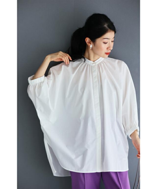 再入荷3月16日 バックプリーツ揺れるドルマンシャツトップス cawaii