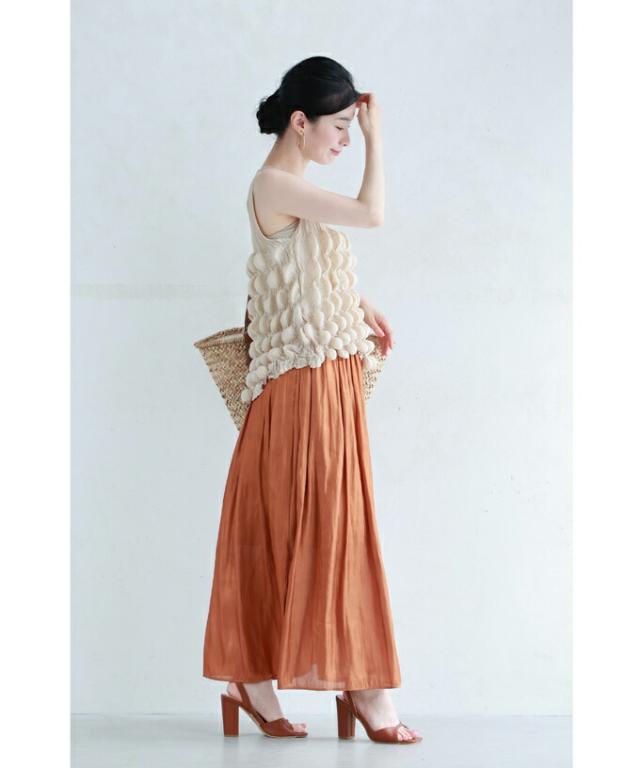 再入荷6月29日 不思議な立体ぽこぽこ素材カットソートップス トップス