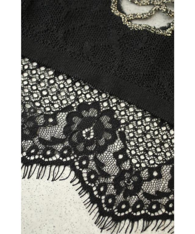 カーディガン 秋冬 ニットカーディガン ロング w53920 M~3L 黒 煌めく