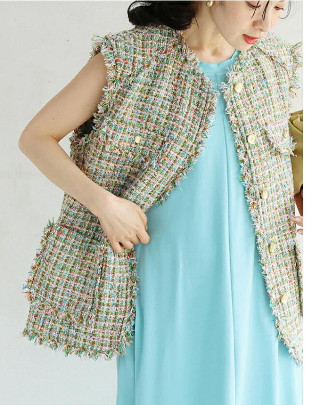 再入荷7月10日  「名脇役」 個性服を引き立てる カラーワンピース ワンピース ベスト レディース ファッション 春服 夏服 着回し 重ね着 体型カバー cawaii w60583ps 日常使い キレイめ シンプル ミセス 30代 40代 50代の通販は