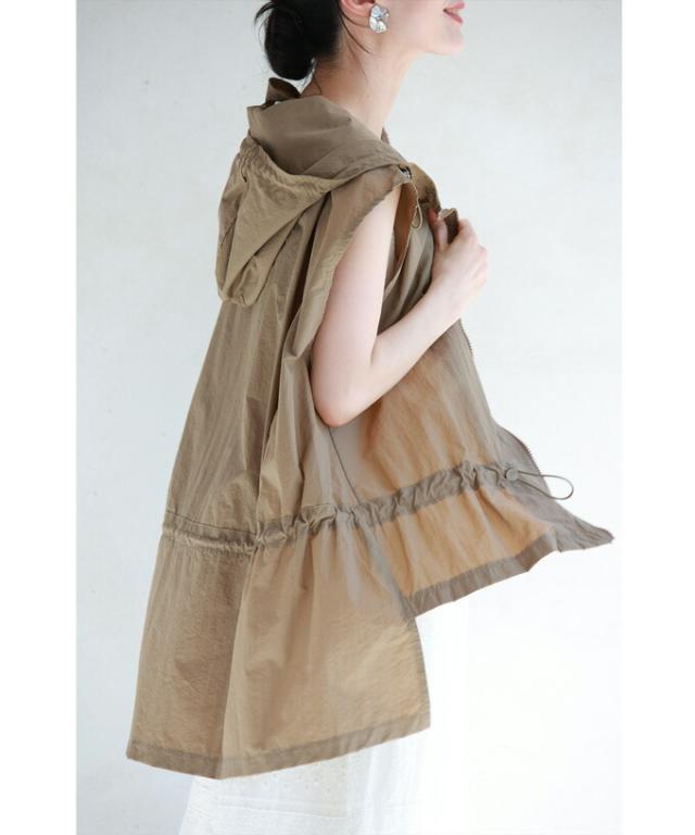 【セール商品返品交換不可】まで包み隠す前後差ヘムラインデザインベスト cawaii w60688ps S~3L対応 春服 春物 夏 夏服 夏物 UV対策 紫外線対策 日焼け対策 冷房対策 ブラック ベージュ 着回し 重ね着  レイヤード 体型カバー レディース ファッション ミセス 30代 40代 50代