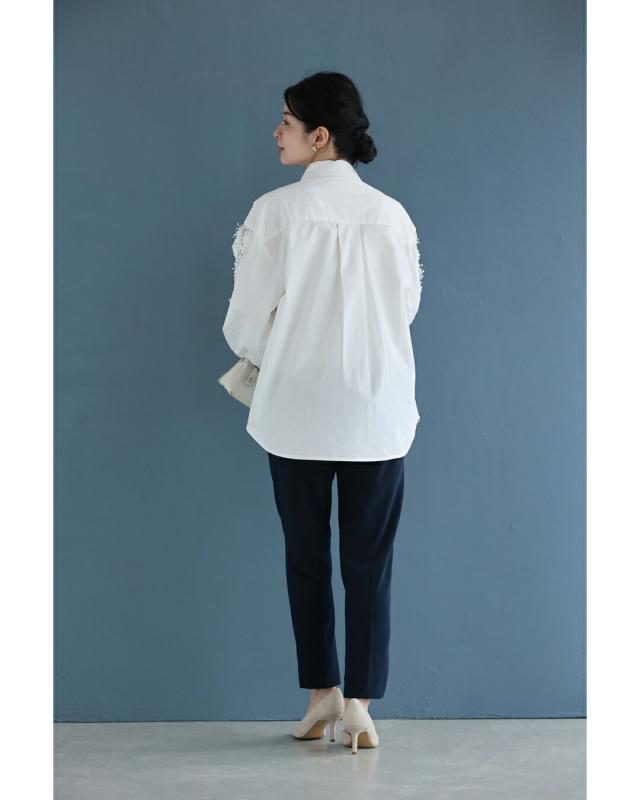 新作2月21日 流れゆく花レースのシャツトップス cawaii w61105ps S~3L