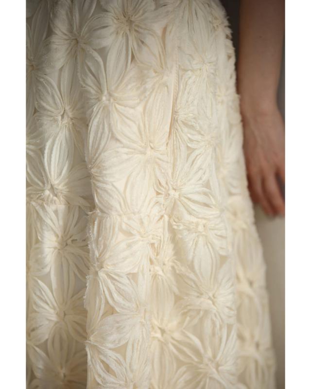 再入荷7月29日 リボンの花咲くベールミディアムスカート cawaii