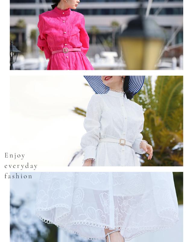 再入荷8月24日 春一番。私が始まるとっておき花刺繍ロングワンピース