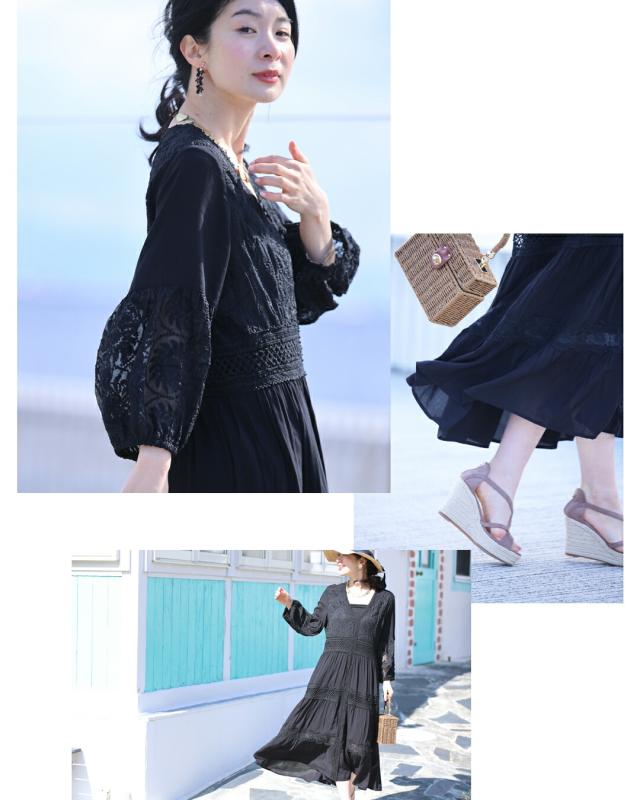 再入荷4月4日 南国巡る 花刺繍 ワンピース cawaii w61170ps ぽわん袖 Vネック ティアード ふんわり 日常使い おでかけ リゾート 旅行 女子会 薄手 涼しい 春 夏 レディース ファッション 大人 ママ ミセス 30代 40代 50代 再入荷4月4日 南国巡る 花刺繍 ワンピース cawaii w61170ps ぽわん袖 V