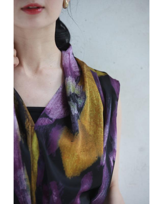 再入荷7月29日 美しく揺らめく花あかりミディアムワンピース（ベルト