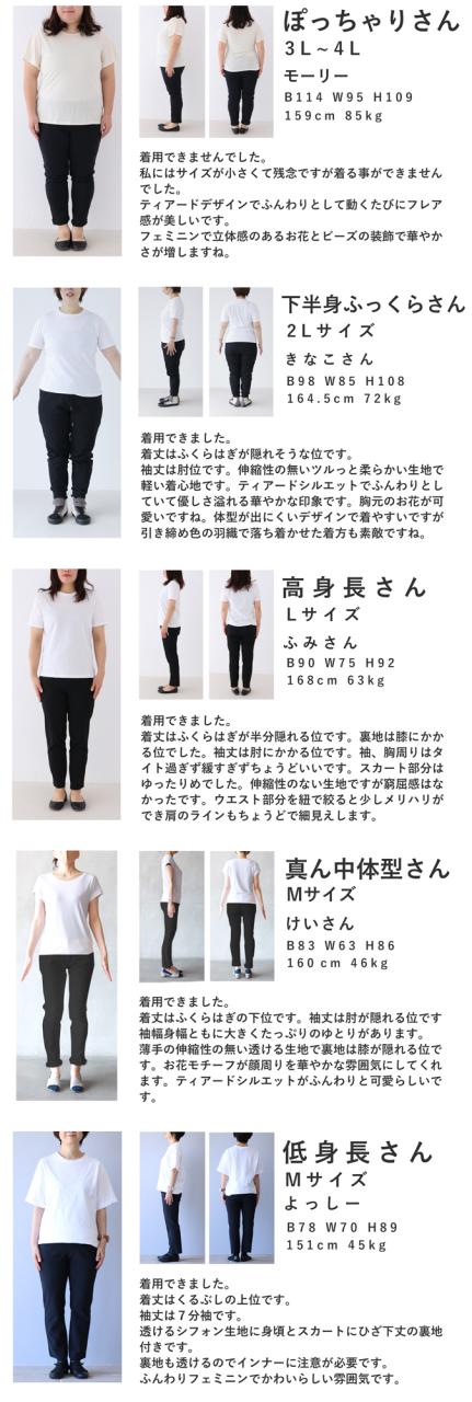 新作6月19日 胸元に流れ咲く花のミルキーピンクミディアムワンピース