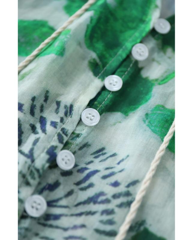 再入荷8月9日 涼風に揺れる花のブラウストップス cawaii w61372ps S~3L