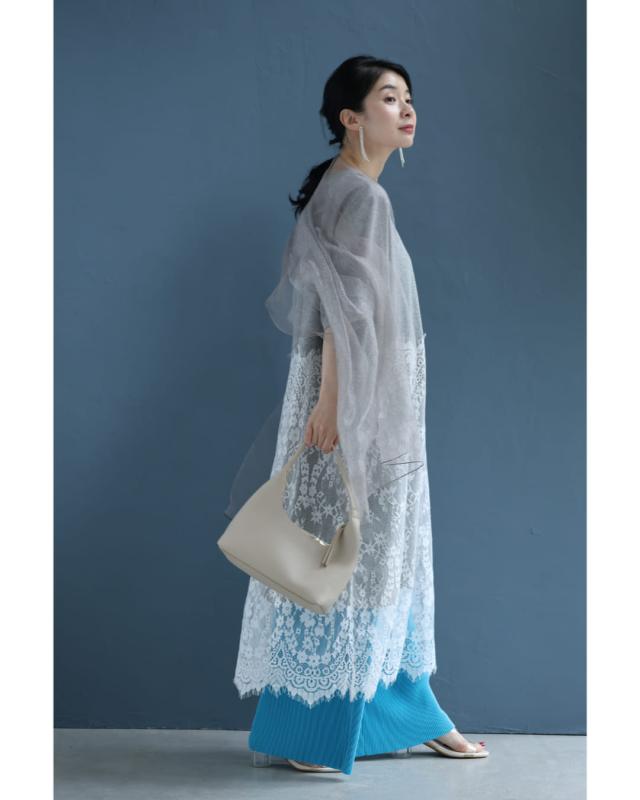 新作8月4日 重なる柔らかレースのTシャツミディアムワンピース cawaii